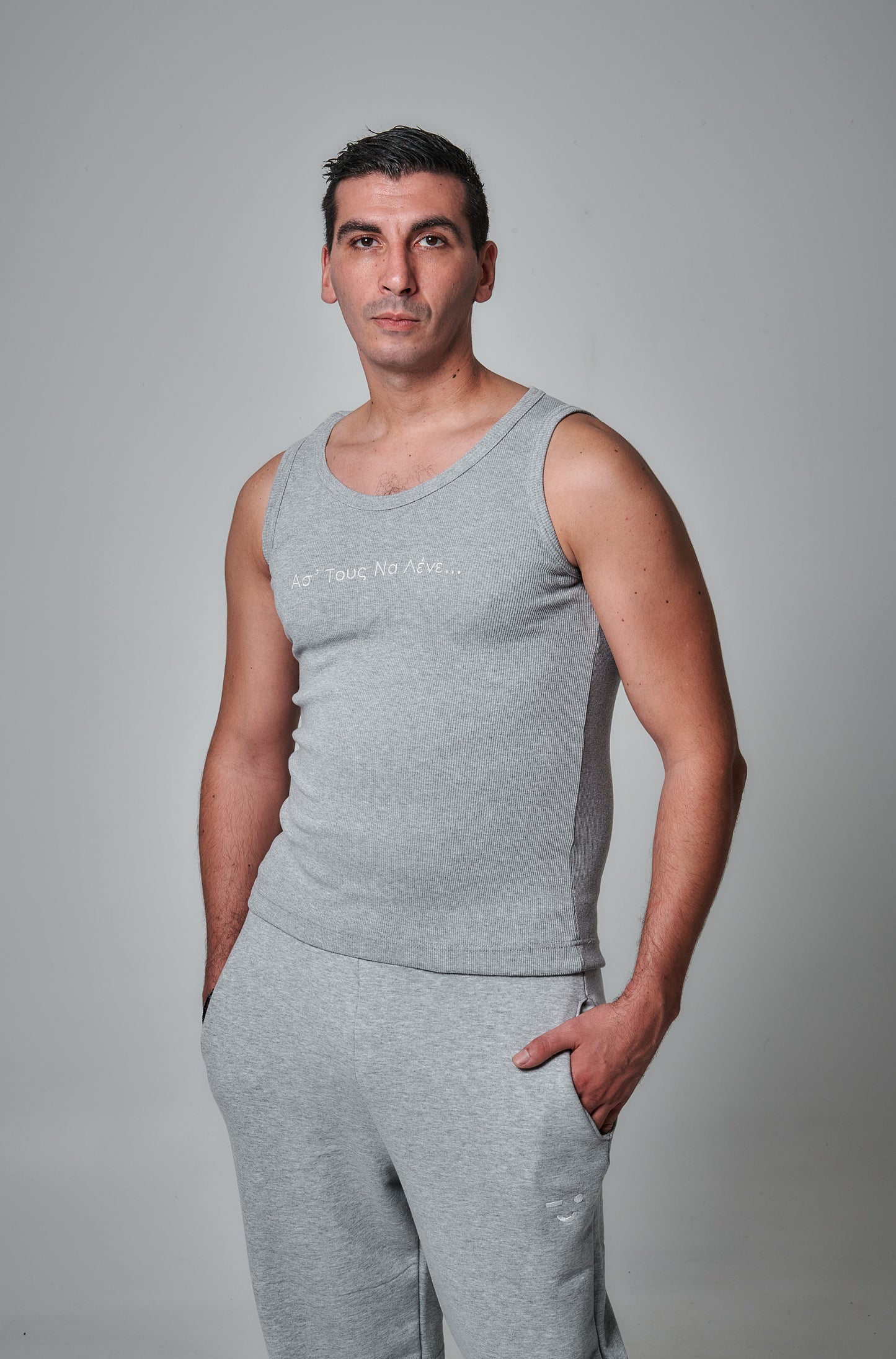 Intactus Rib Γκρι "Ασ' τους να λένε"  Unisex