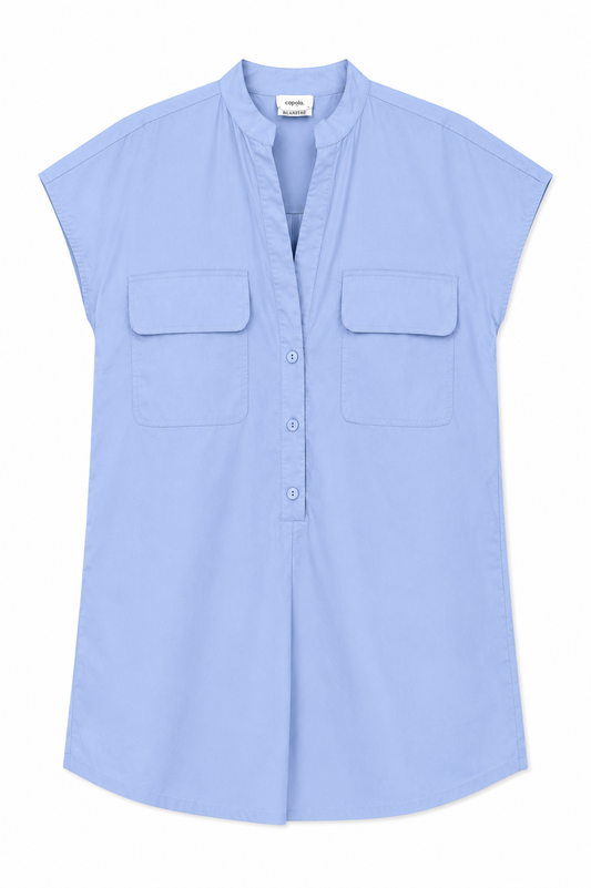 Copula X Blanthe Cotton Sleeveless jumpsuit with Patch Pockets