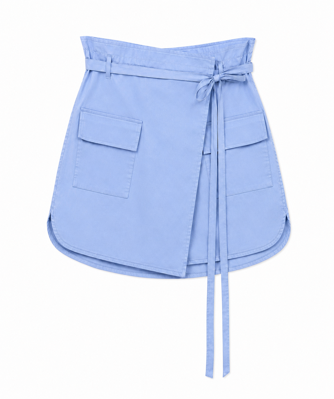 Copula X Blanthe Cotton Wrap Skirt with Belt